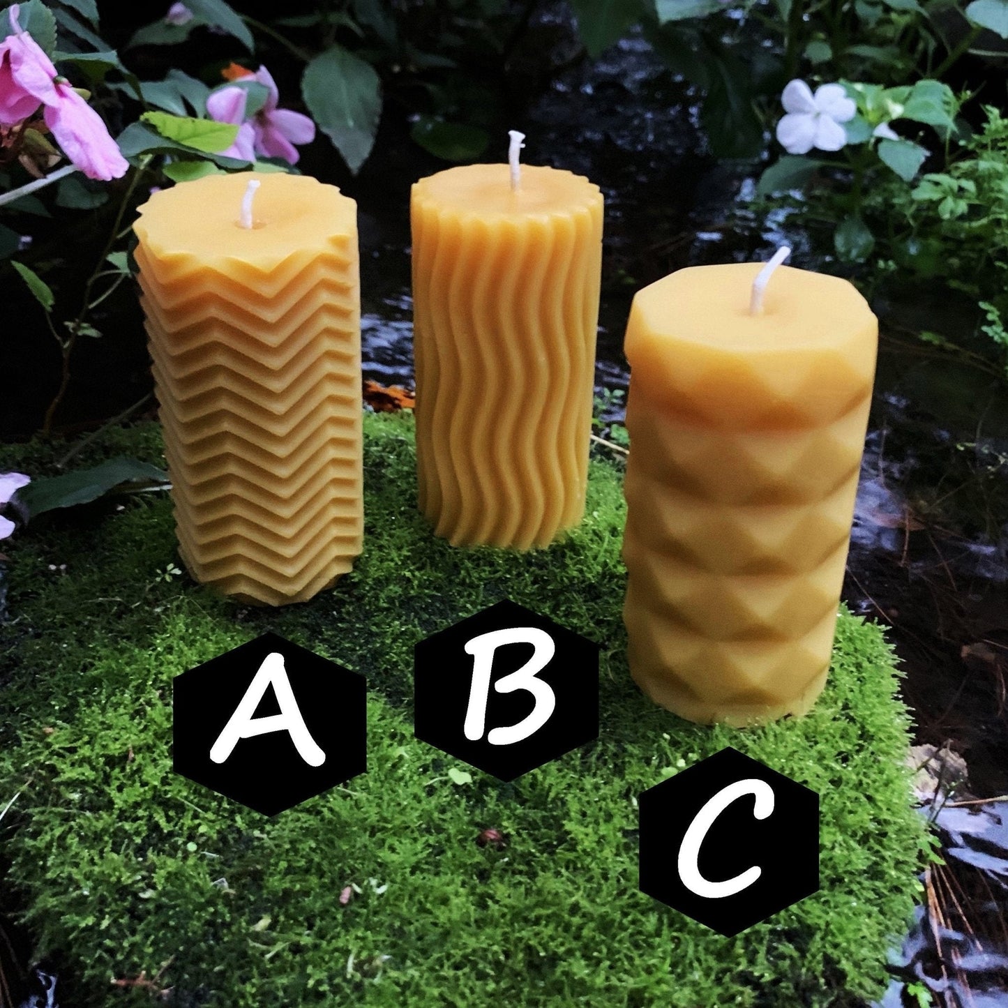 Modern Pillar Beeswax Candles