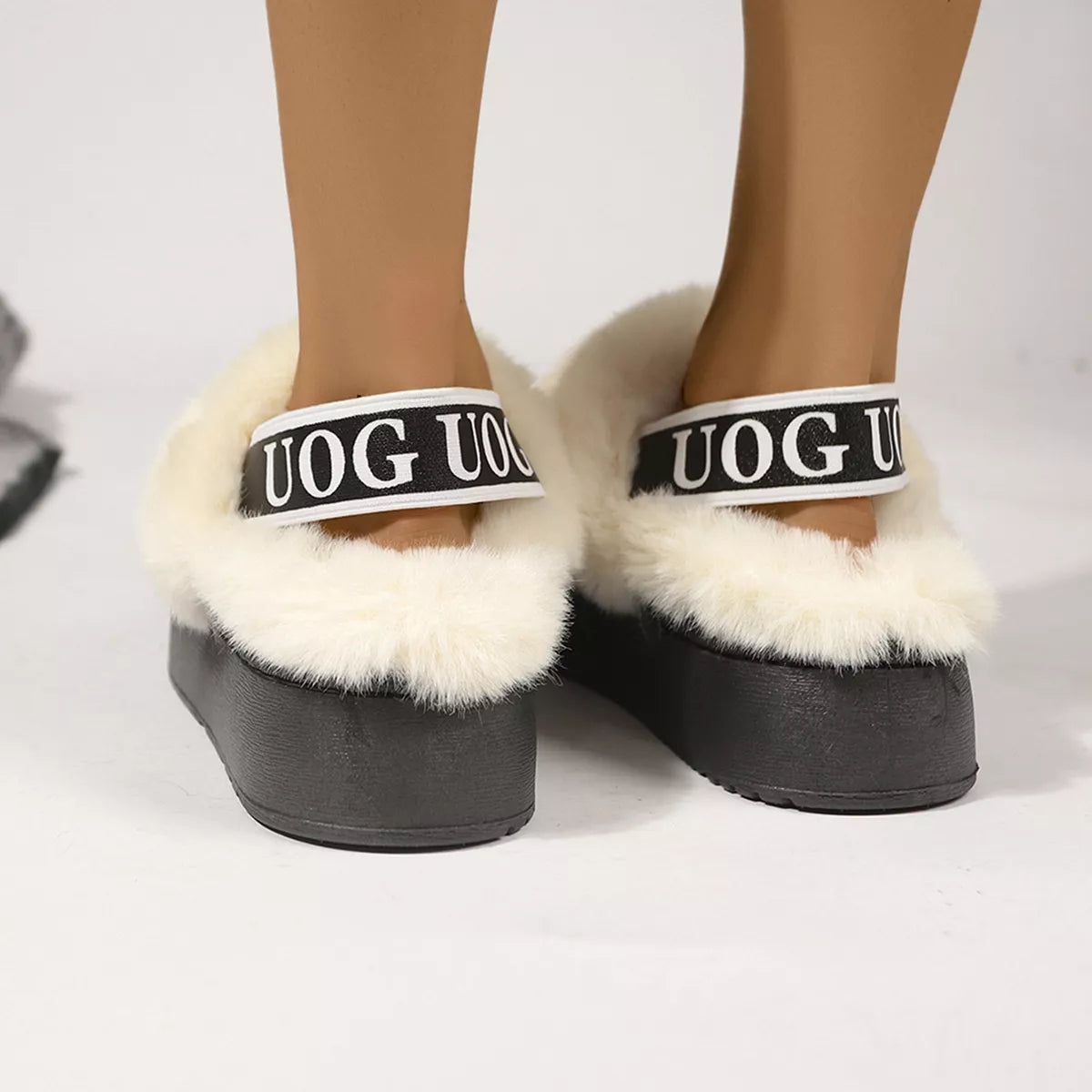 Round Toe Platform Ankle Boots