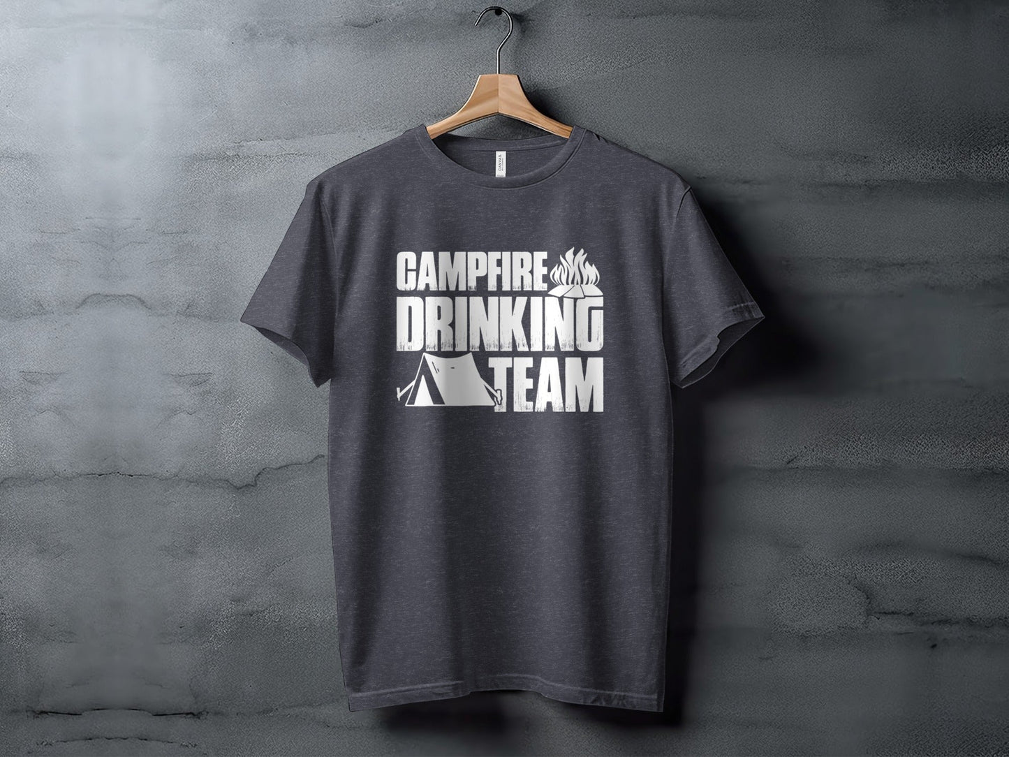Campfire Drinking Team Tent Design Camping Adventure T-Shirt