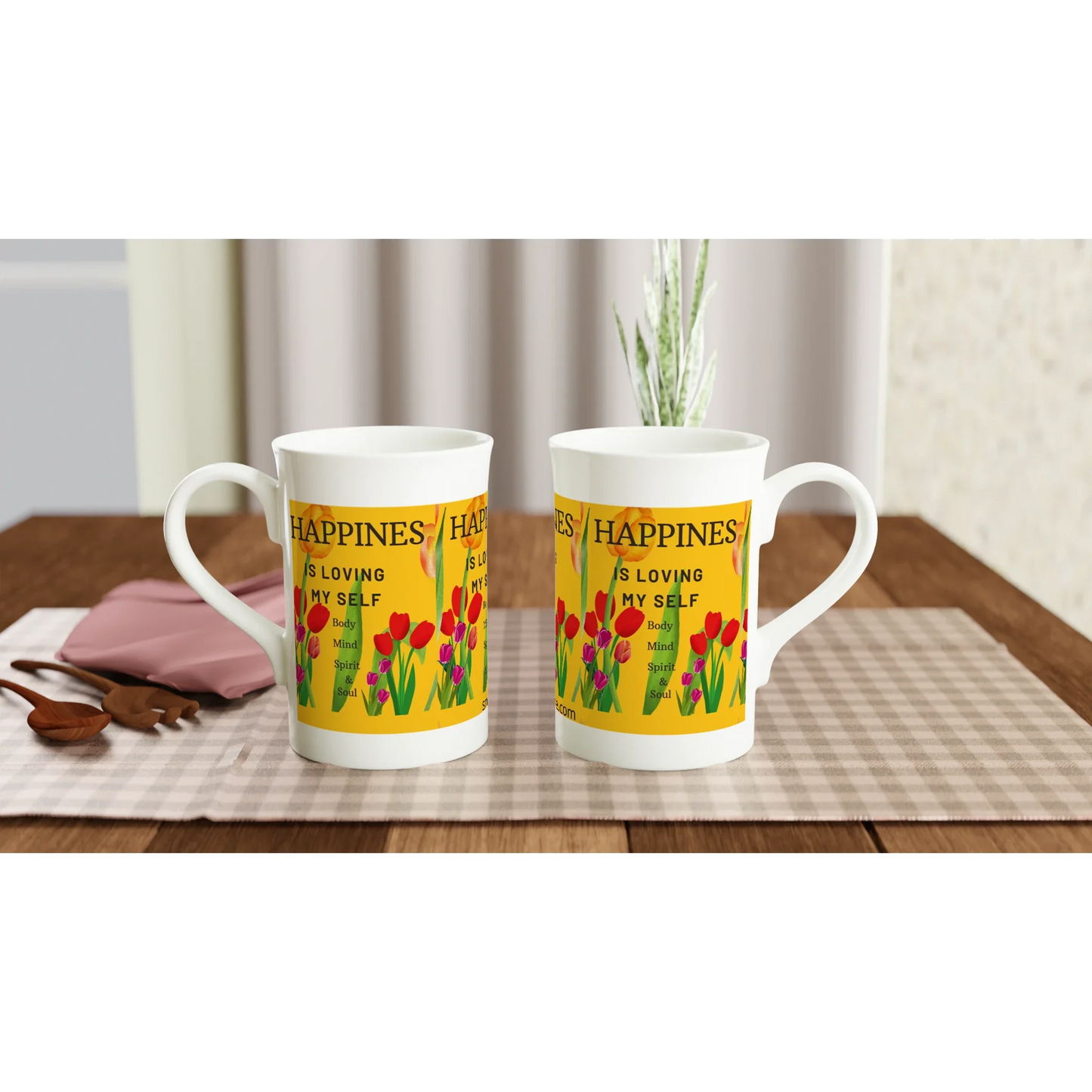 White 10oz Porcelain Slim Mug