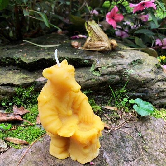 Big Bear Honeypot Beeswax Candle