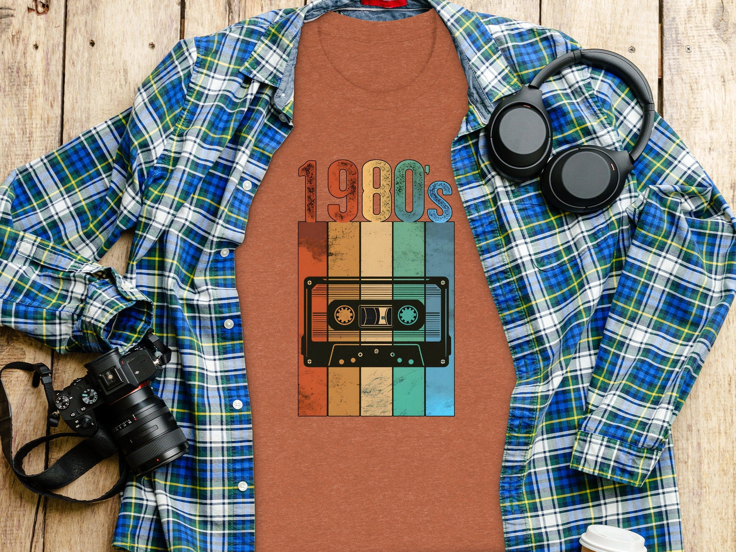 Vintage 1980s Retro Cassette Tape Cool Design T-Shirt