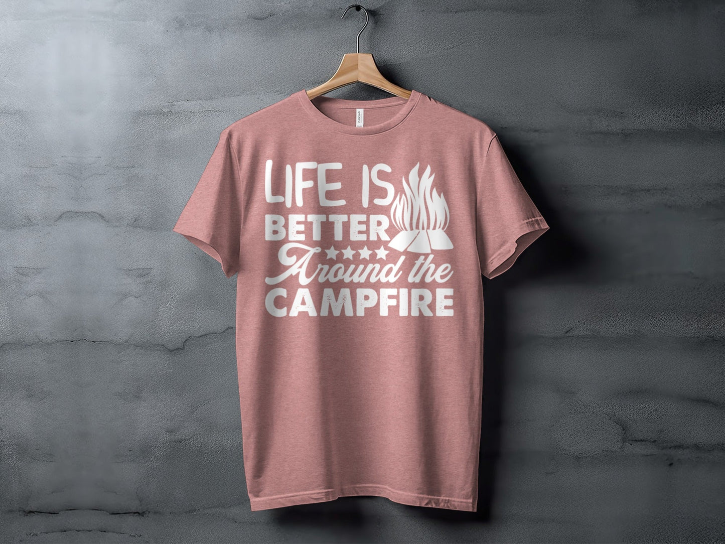 Life Is Better Around The Campfire Graphic Print T-Shirt