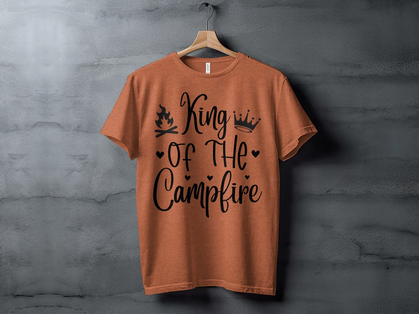 King Of The Campfire With Campfire and Crown T-Shirt