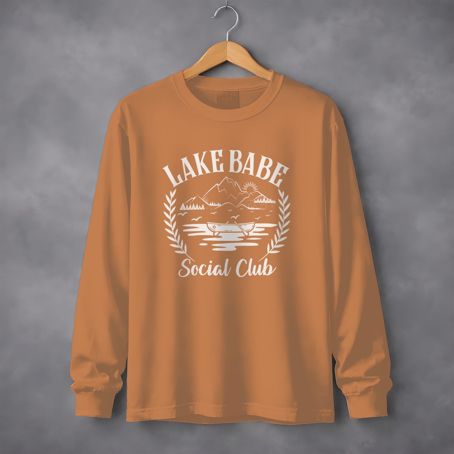 Lake Babe Social Club Vacation Outdoors Design Long Sleeve T-Shirt