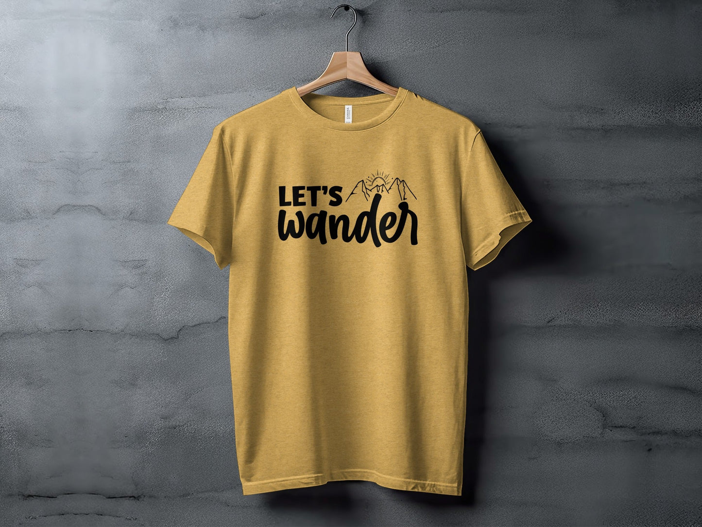 Let's Wander Mountain and Sun Graphic Adventure T-Shirt