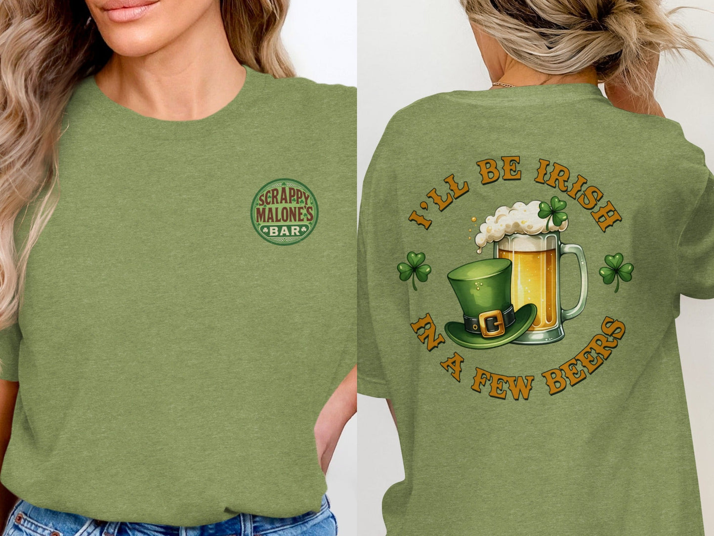 Scrappy Malone's Bar, Shamrock Decor, St Patricks Day, Irish Pub Sign, Gift for Pub Owner, Home Bar Decor