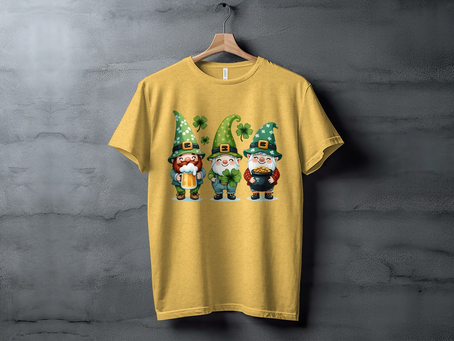 Lucky Gnome T-Shirts, St Patricks Day Shirt, Irish Gnome Shirt, Shamrock Shirt, St Paddys Day Apparel, Cute Gnomes T-Shirt