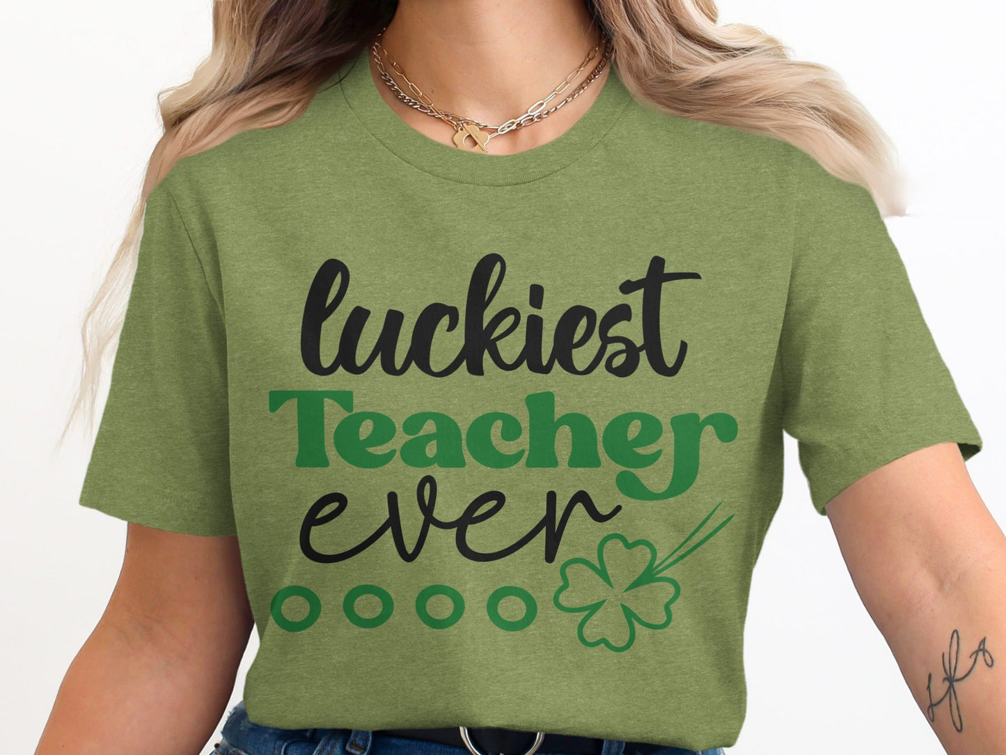 Luckiest Teacher Ever St Patricks Day Teacher T-Shirt