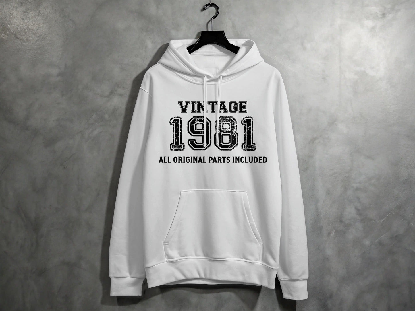 Vintage 1981 All Original Parts Included Birthday Hoodie