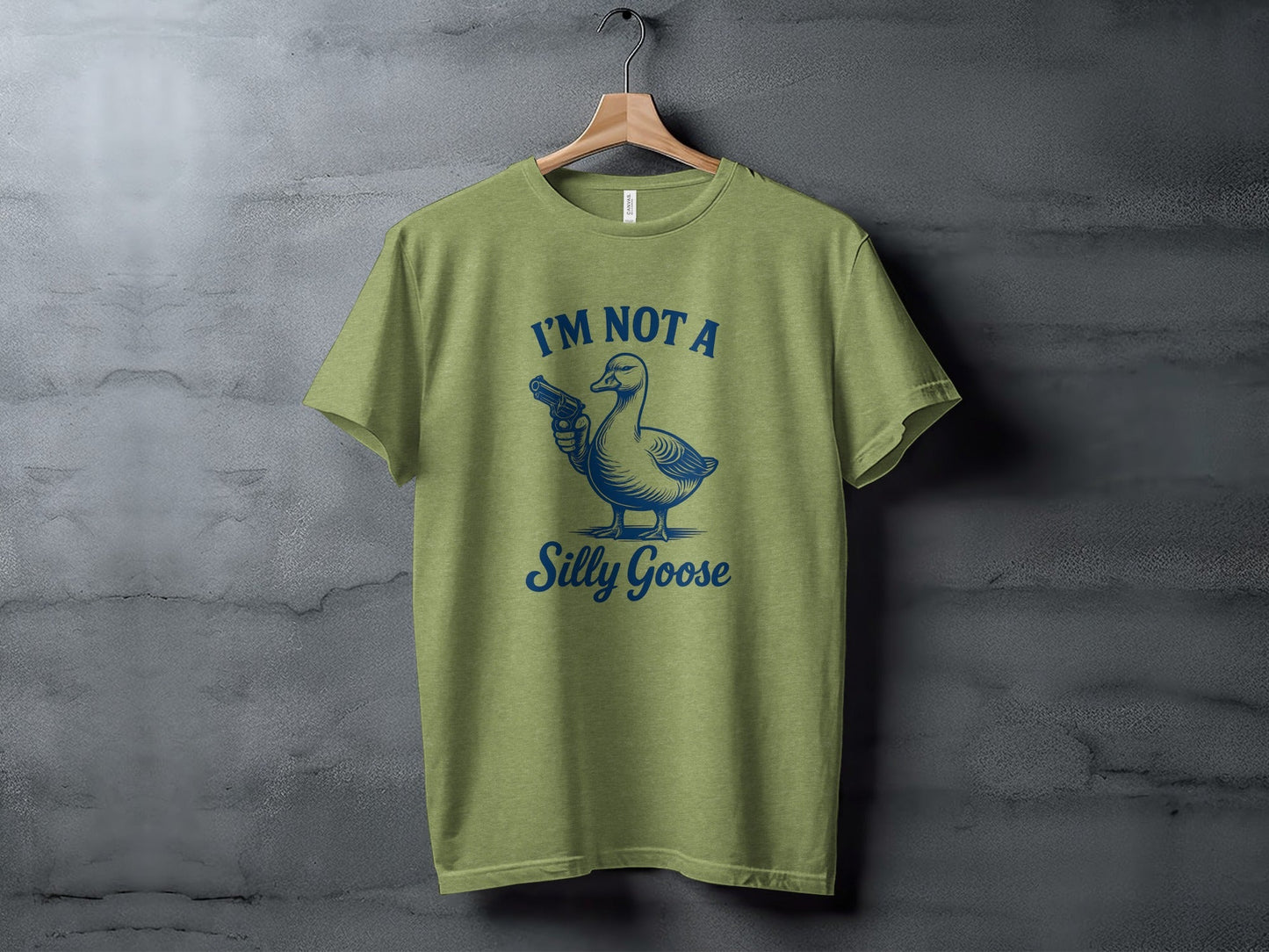 I Am Not A Silly Goose With Gun Funny Goose Design T-Shirt