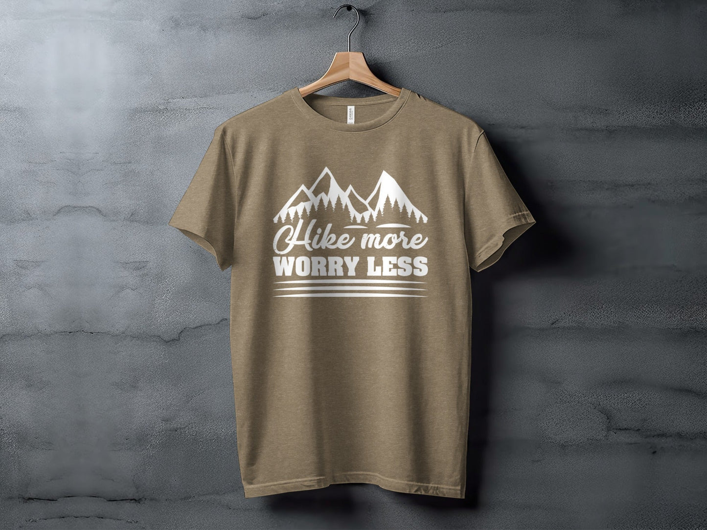 Hike More Worry Less Mountain Graphic Adventure T-Shirt