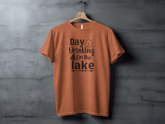 Day Drinking On The Lake Fun Vacation Graphic T-Shirt