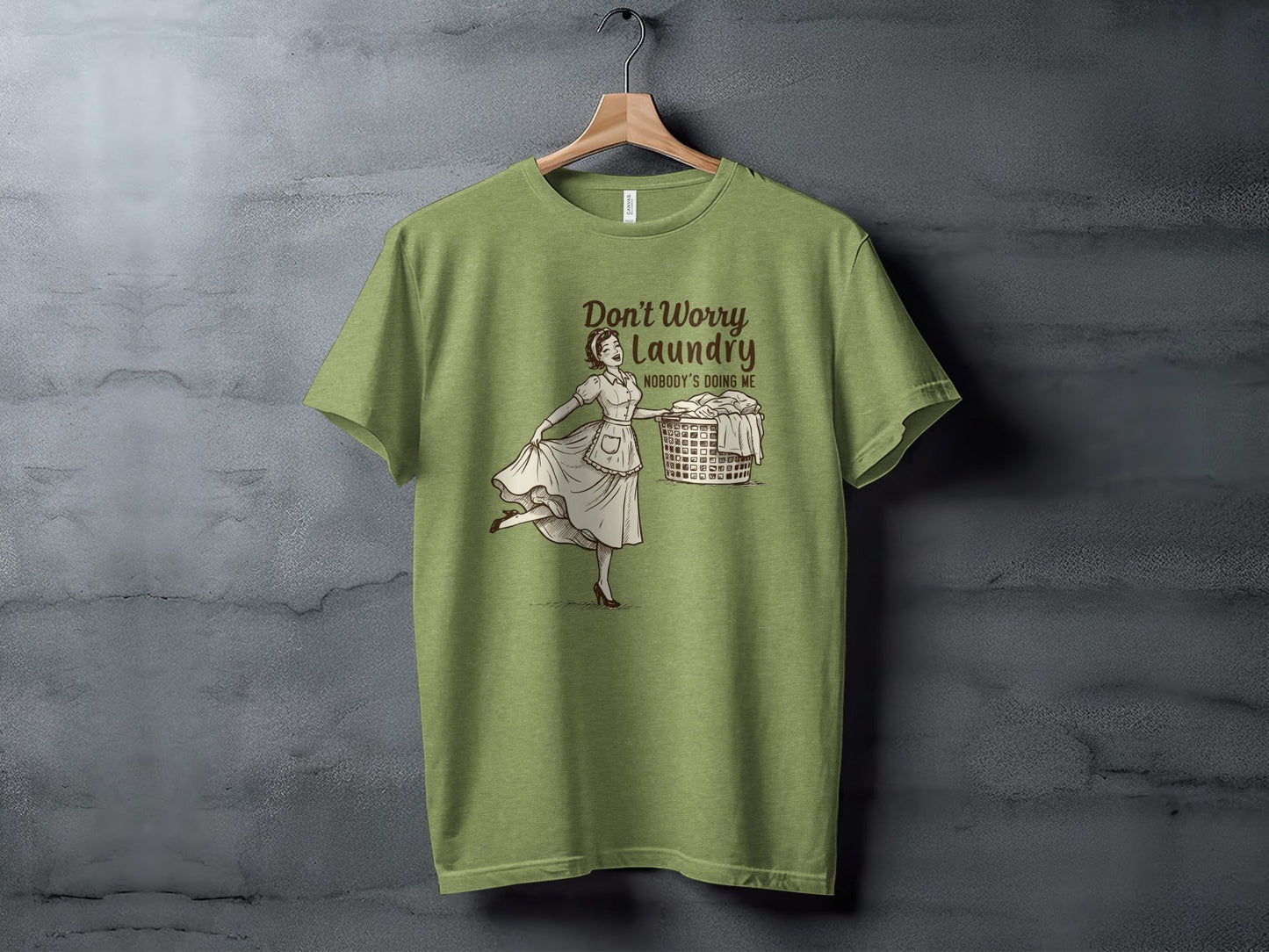 Don't Worry Laundry Nobody's Doing Me Graphic Design T-Shirt