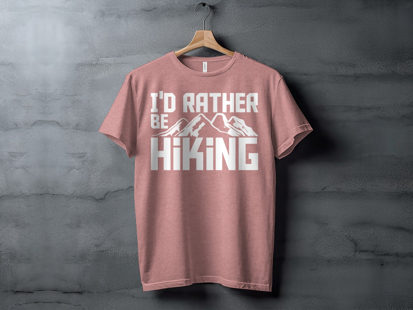 I Would Rather Be Hiking Mountains Graphic Design T-Shirt