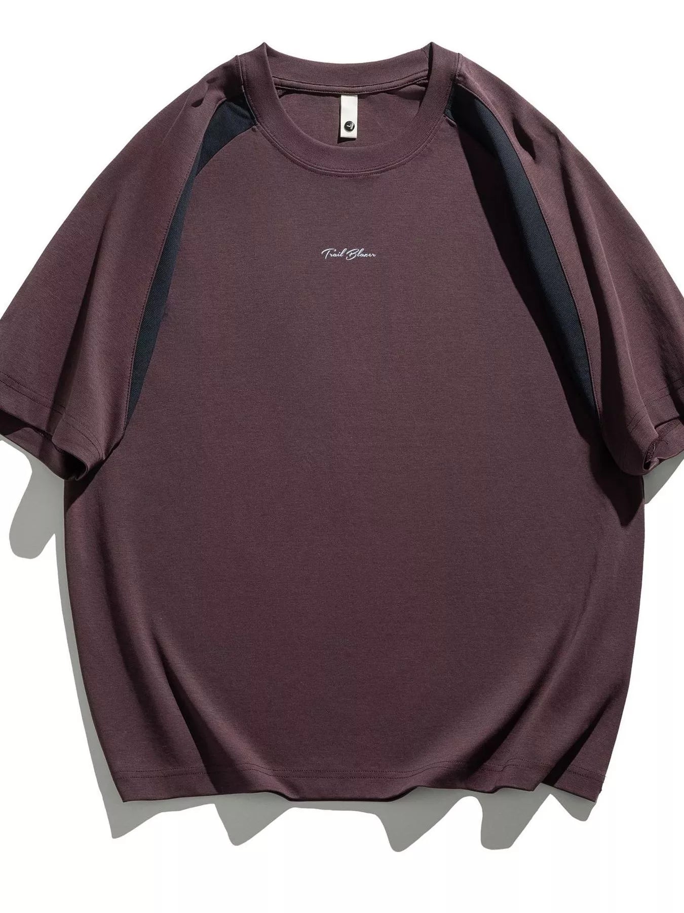 Men's Plus Size Contrast Raglan Sleeve Casual T-Shirt