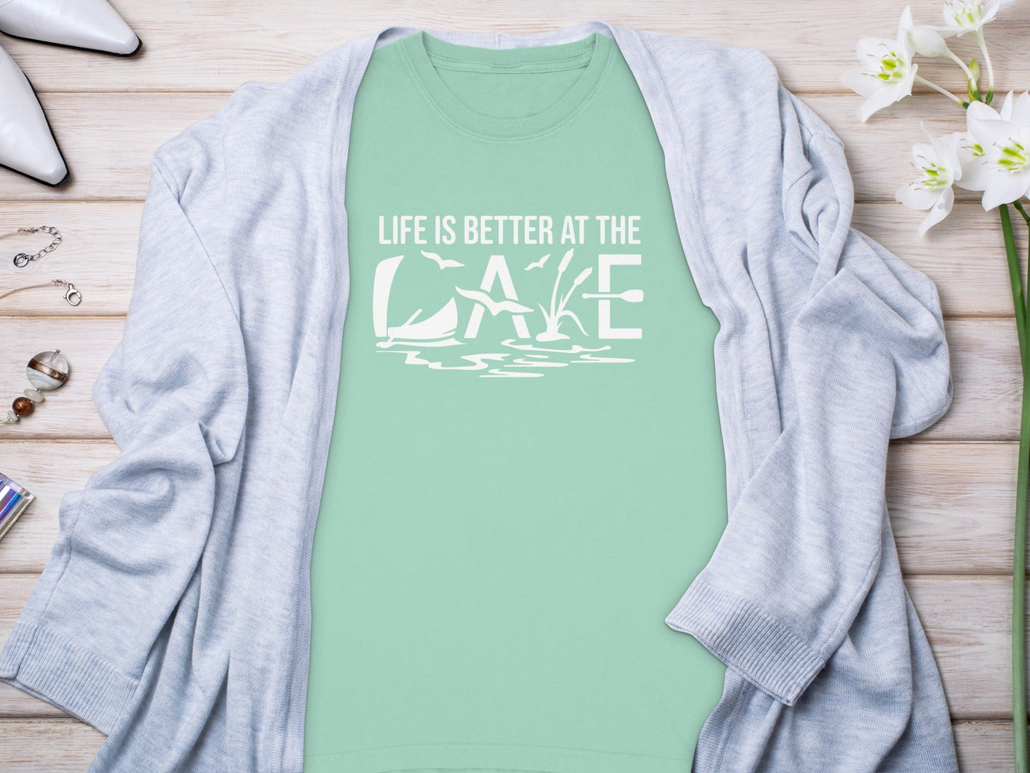 Life is Better at the Lake Outdoors Recreation Long Sleeve T-Shirt