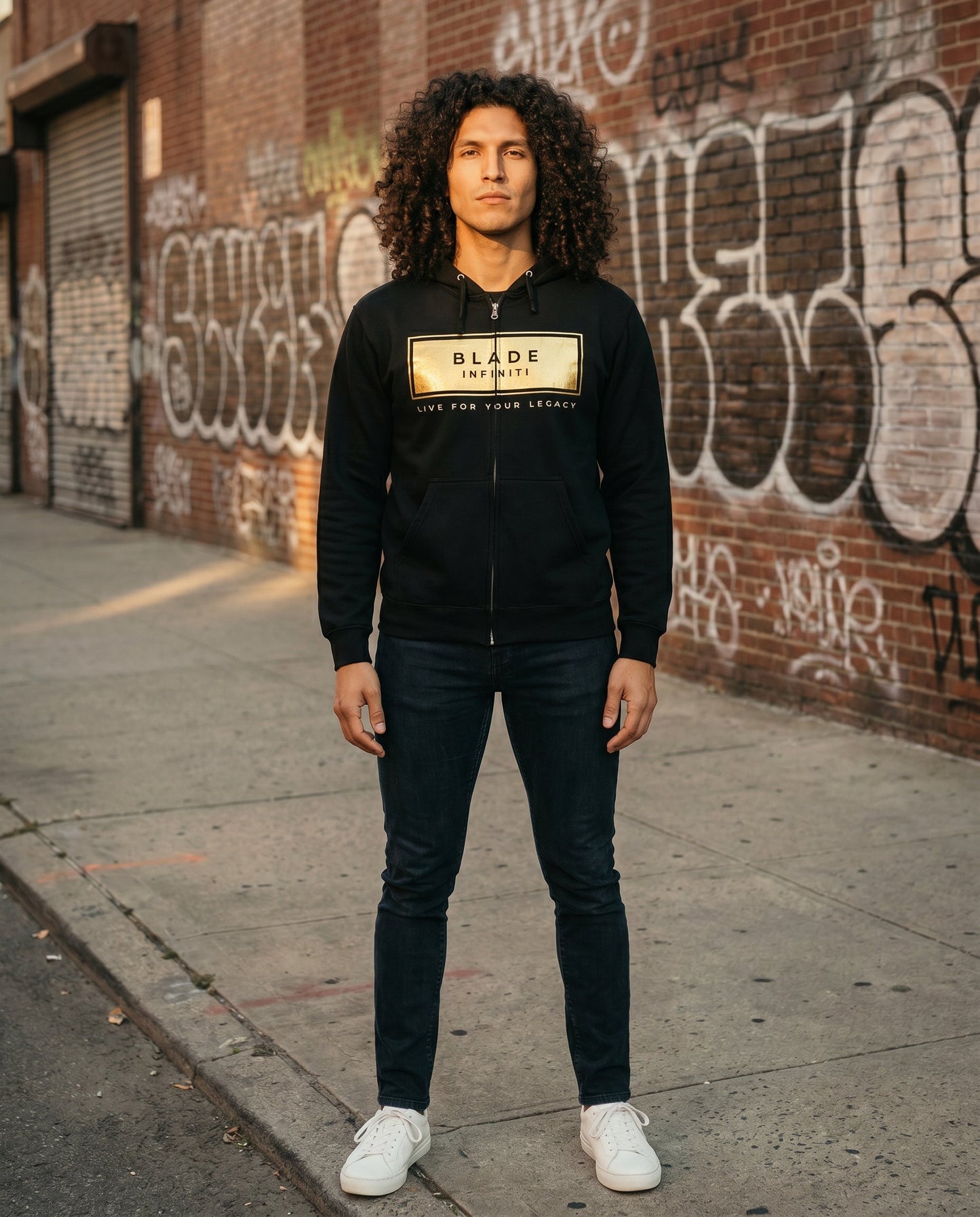 Legacy Essential Gold Zip Hoodie