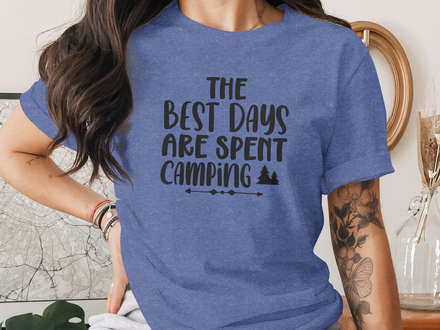 The Best Days Are Spent Camping Camping Design T-Shirt