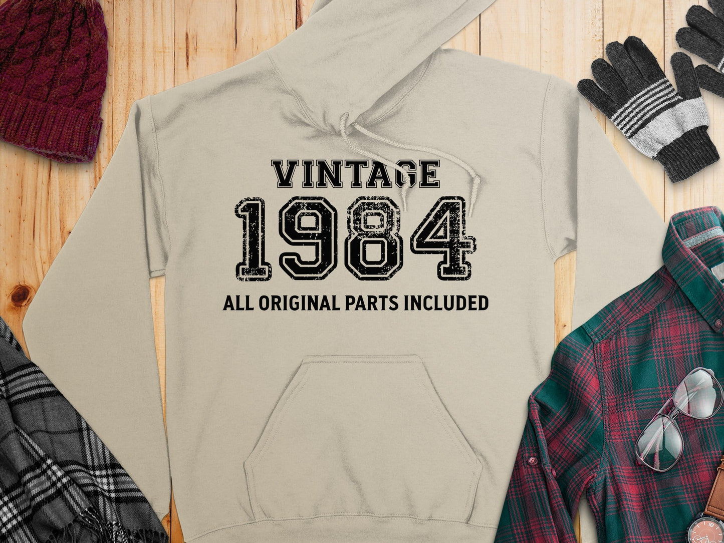 Vintage 1984 All Original Parts Included Design Hoodie