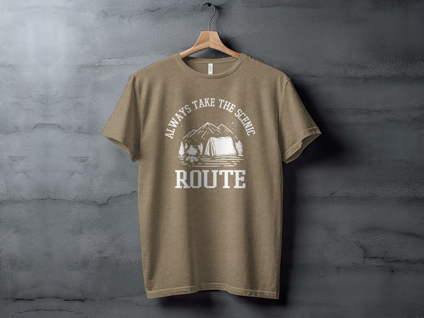 Always Take The Scenic Route Camping Adventure T-Shirt