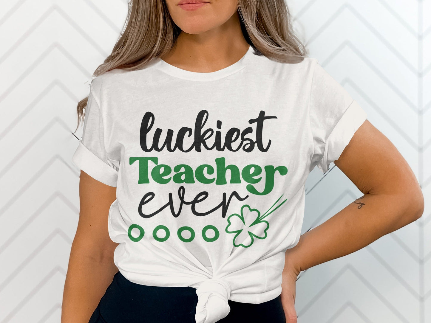 Luckiest Teacher Ever St Patricks Day Teacher T-Shirt