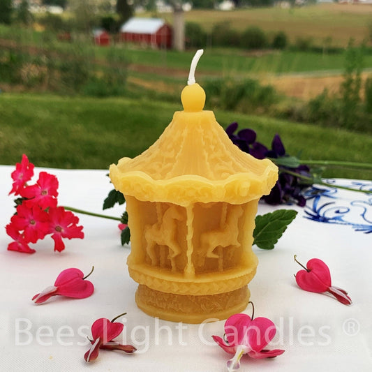 Carousel Beeswax Candle | Merry-Go-Round