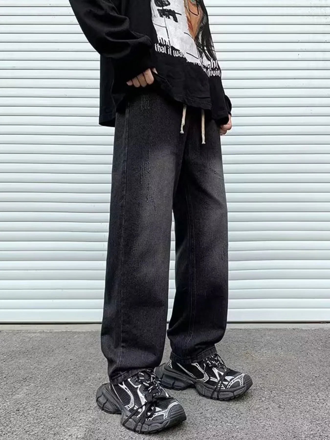 Men's Full Size Wide Leg Jeans Plus Size