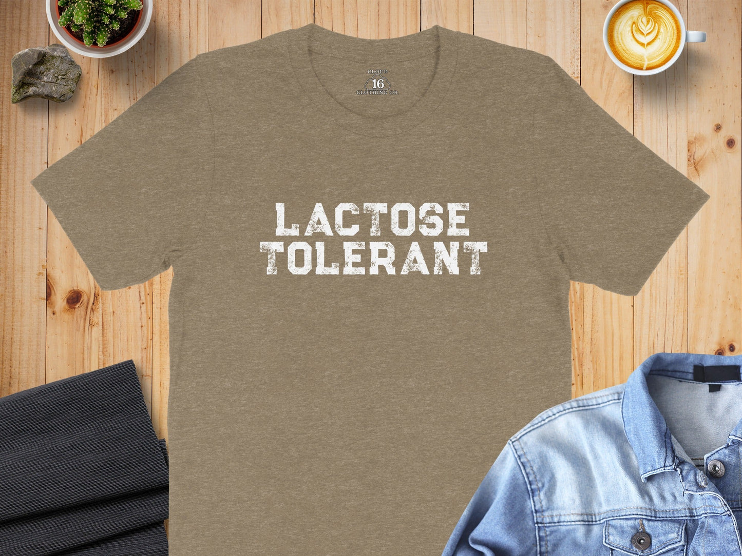 Lactose Tolerant Dairy Lover Bold Text Funny T-Shirt