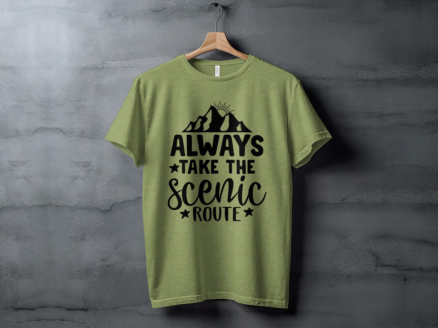 Always Take The Scenic Route With Mountains T-Shirt
