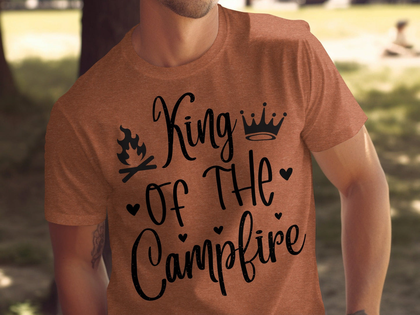 King Of The Campfire With Campfire and Crown T-Shirt
