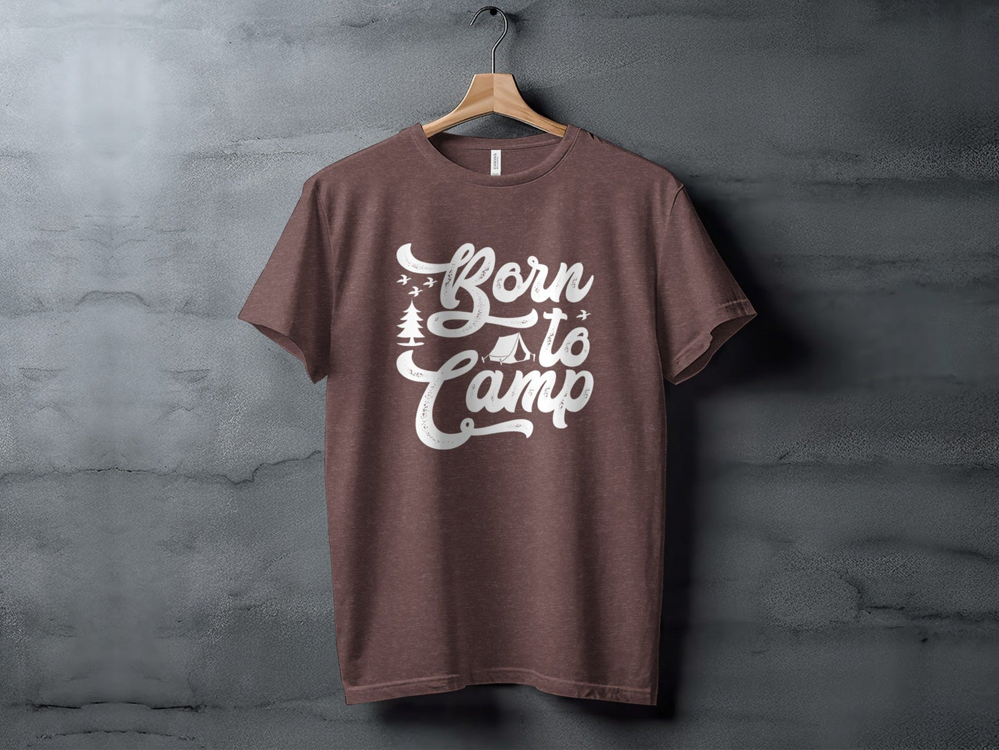 Born To Camp Vacation Hiking Nature Outdoors Fun T-Shirt