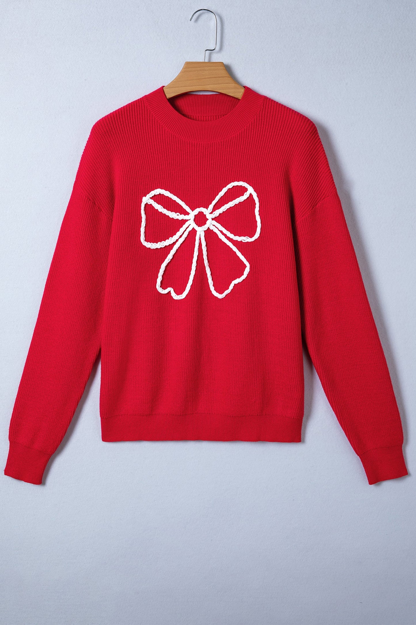 Arya Embroidered Graphic Ribbed Sweater