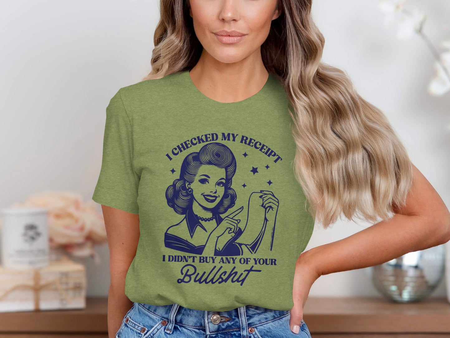 I Checked My Receipt Retro Woman With Attitude T-Shirt