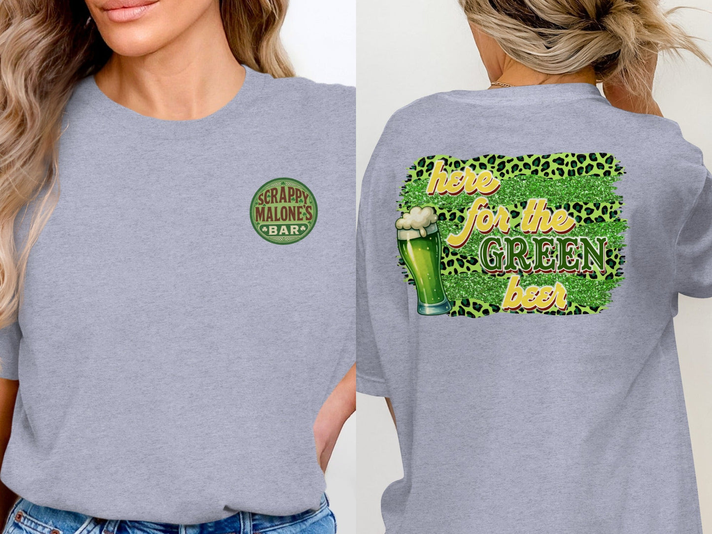 Scrappy Malone's Bar, Irish Pub Design, Clover Shamrock Graphic, Vintage Style Sign, Retro Bar Logo, Gift Idea, St Patrick's Day