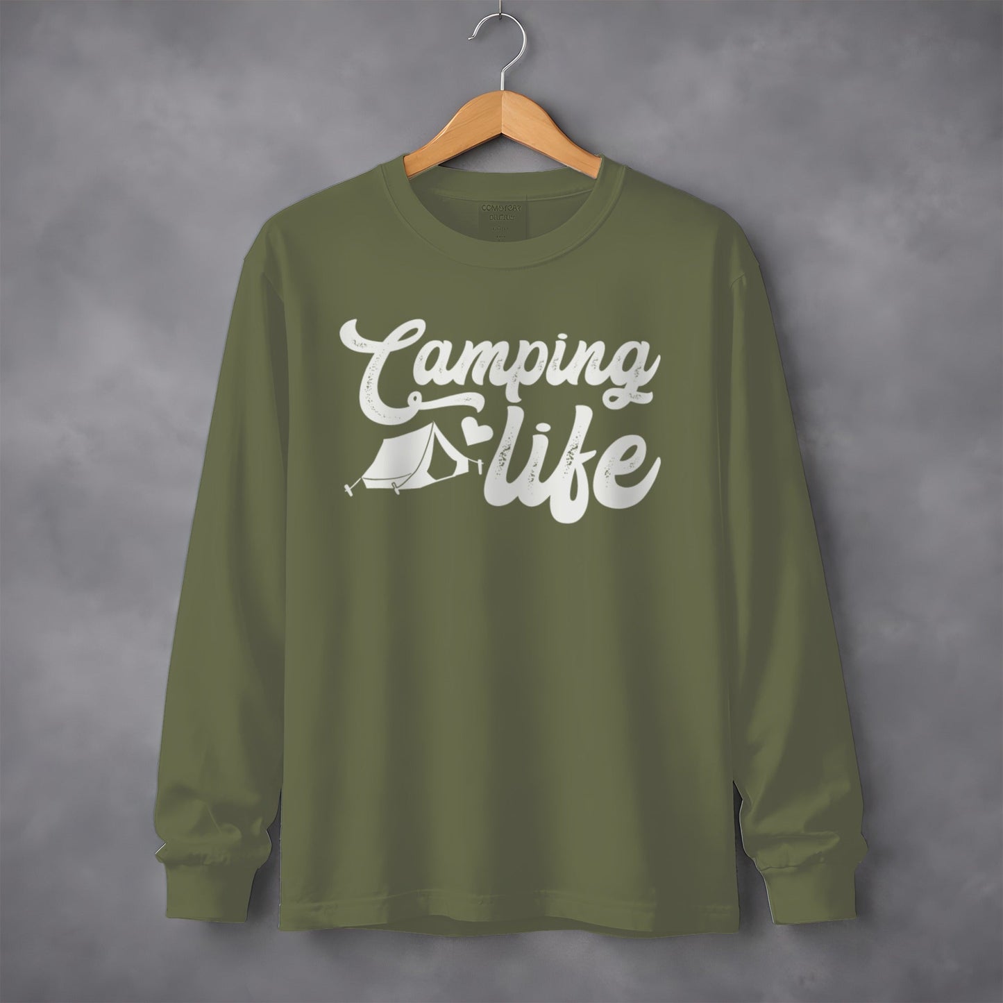 Camping Life with Tent and Heart Great Outdoors Long Sleeve T-Shirt