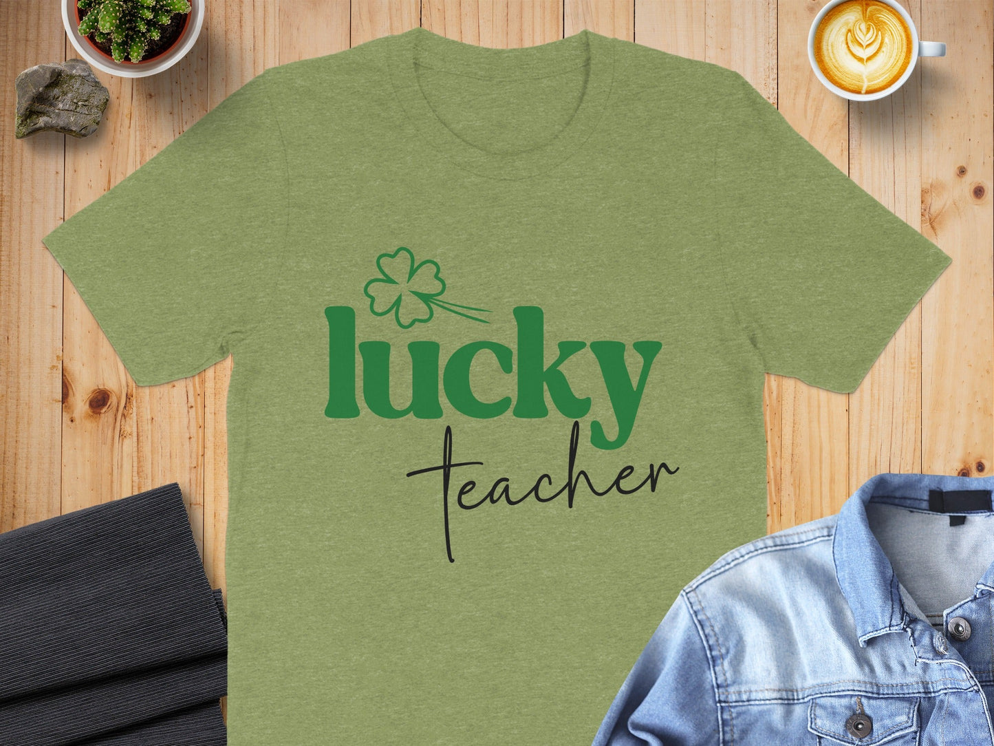 Lucky Teacher Saint Patricks Day Design Graphic T-Shirt