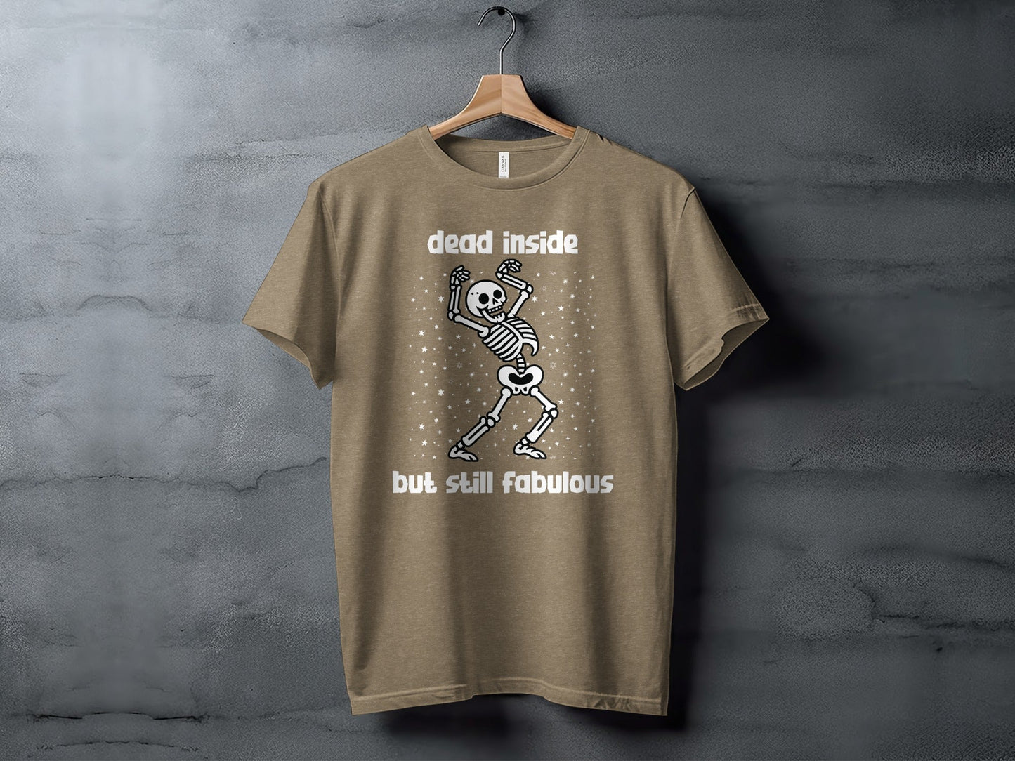 Dead Inside But Still Fabulous Skeleton Graphic T-Shirt