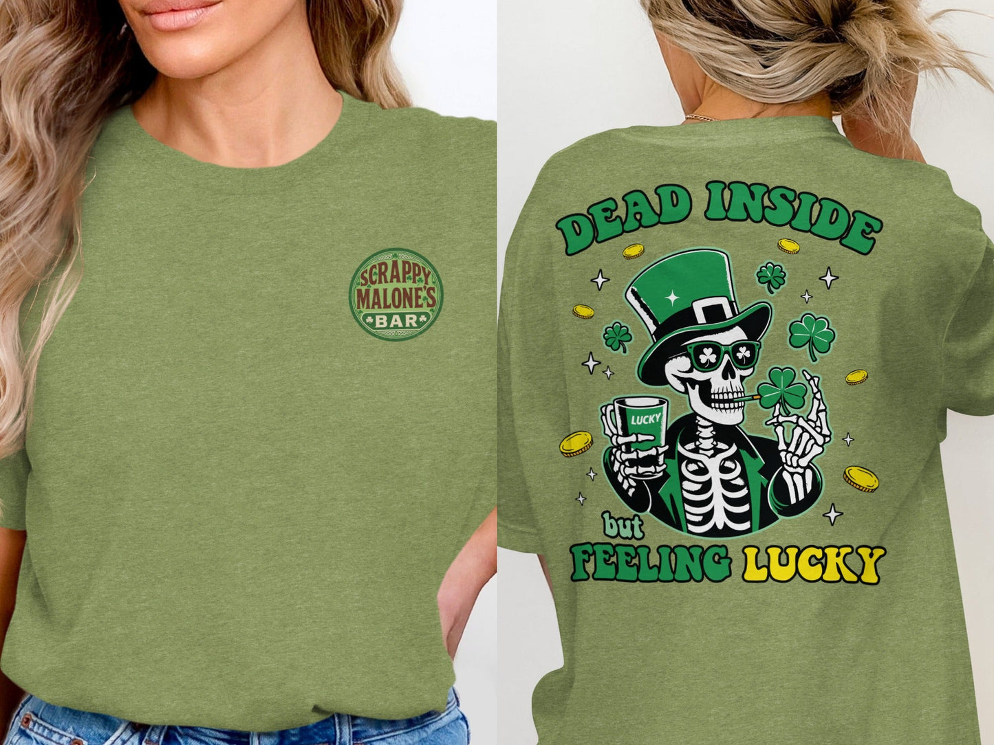 Scrappy Malone's Bar, Unique Design, Other Products, Bar Decor, Irish Theme, Lucky Clover Design, St Patricks Day Gift, Green, Circle