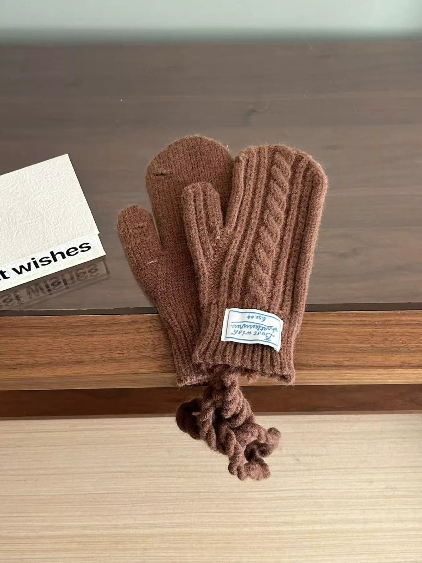 Cable Knit Warm Gloves