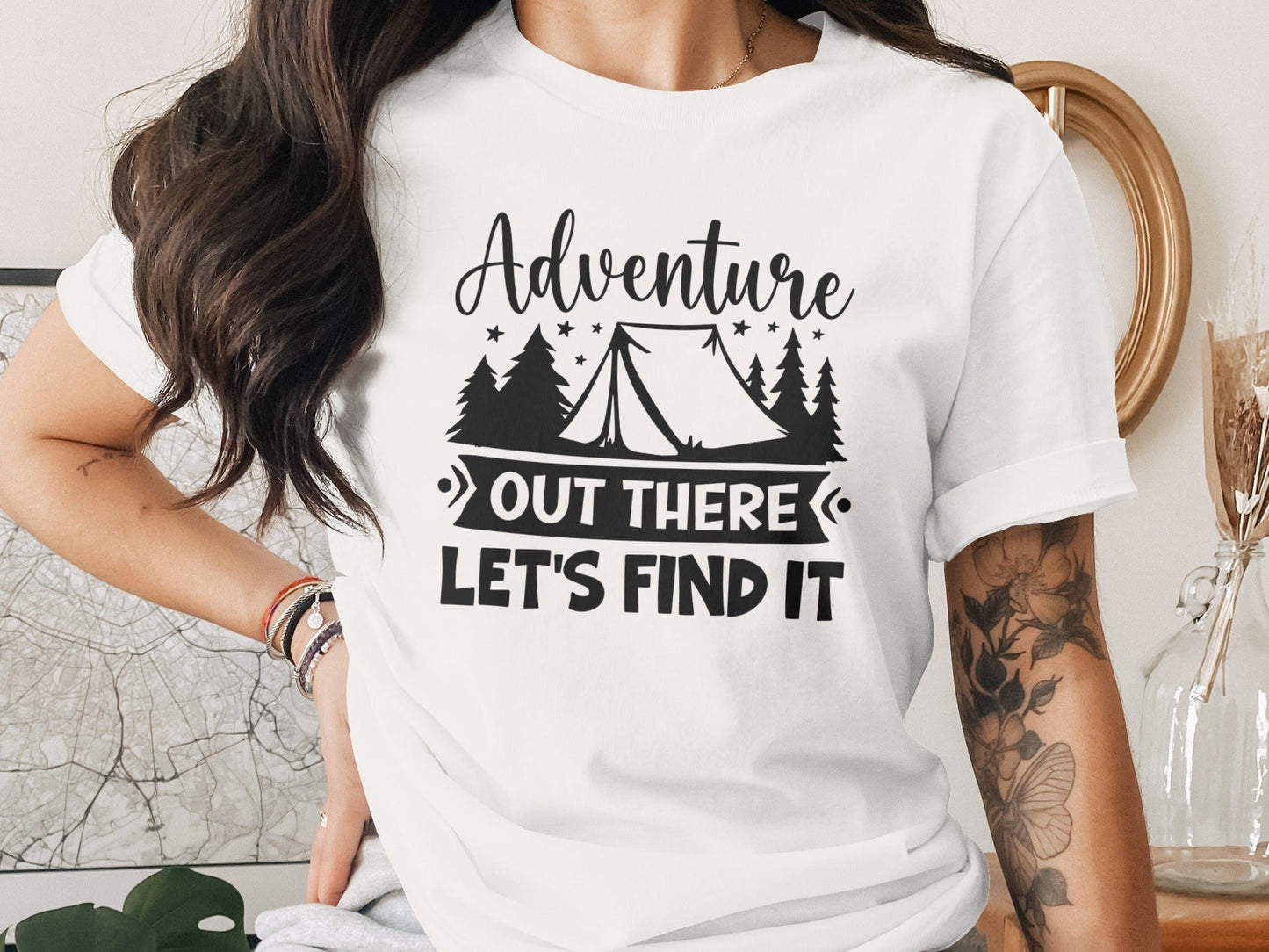 Adventure Out There Lets Find It Graphic Adventure T-Shirt