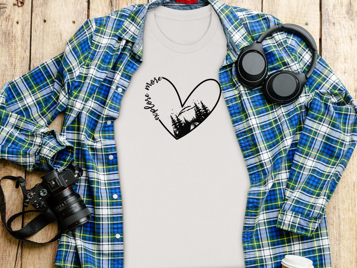 Explore More In Nature Heart Forest Camping T-Shirt