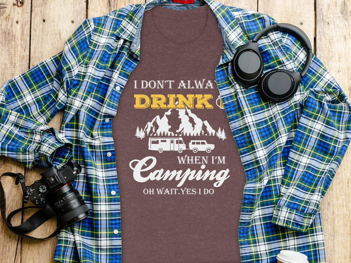 Camping Trip Funny Drinking Quote Graphic Adventure T-Shirt