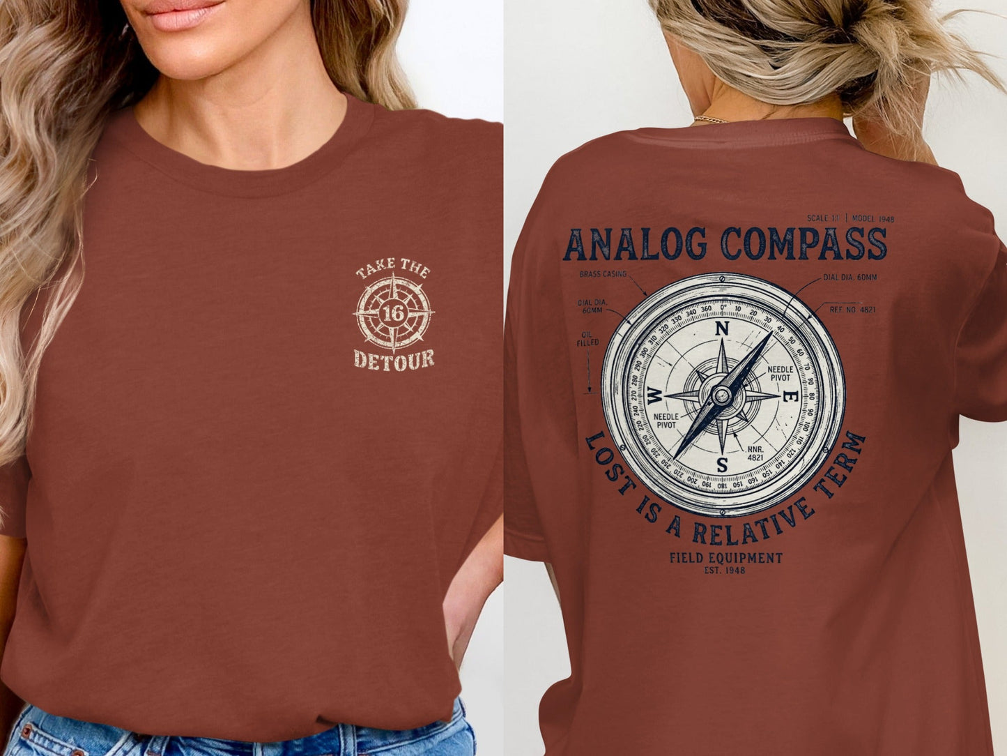 Analog Compass 'Lost Is A Relative Term' T-Shirt