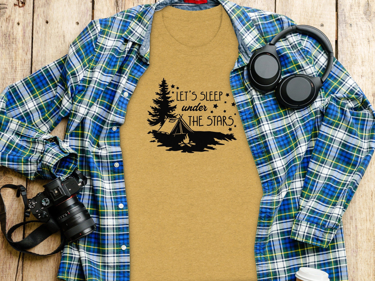 Let's Sleep Under The Stars Adventure Camping T-Shirt