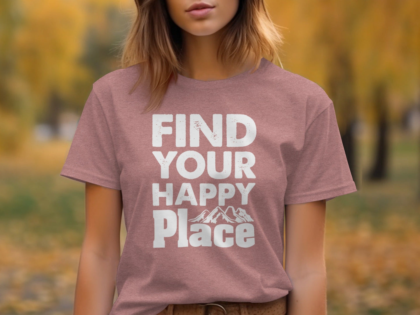 Find Your Happy Place with Mountain T-Shirt