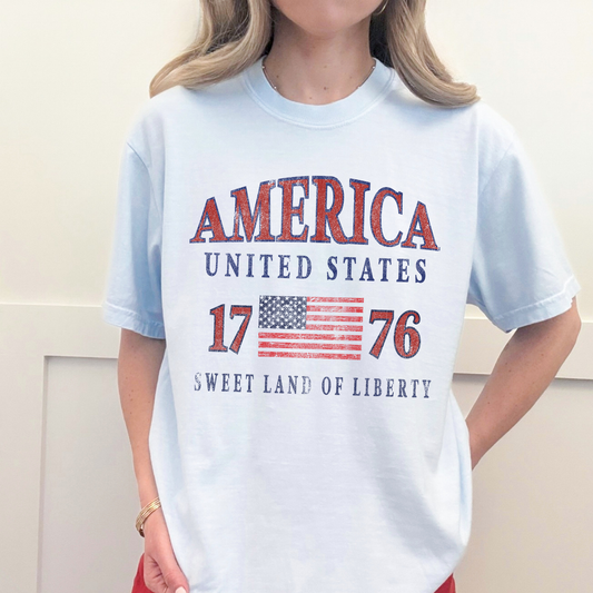 America 1776 Graphic Tee – Patriotic USA Shirt