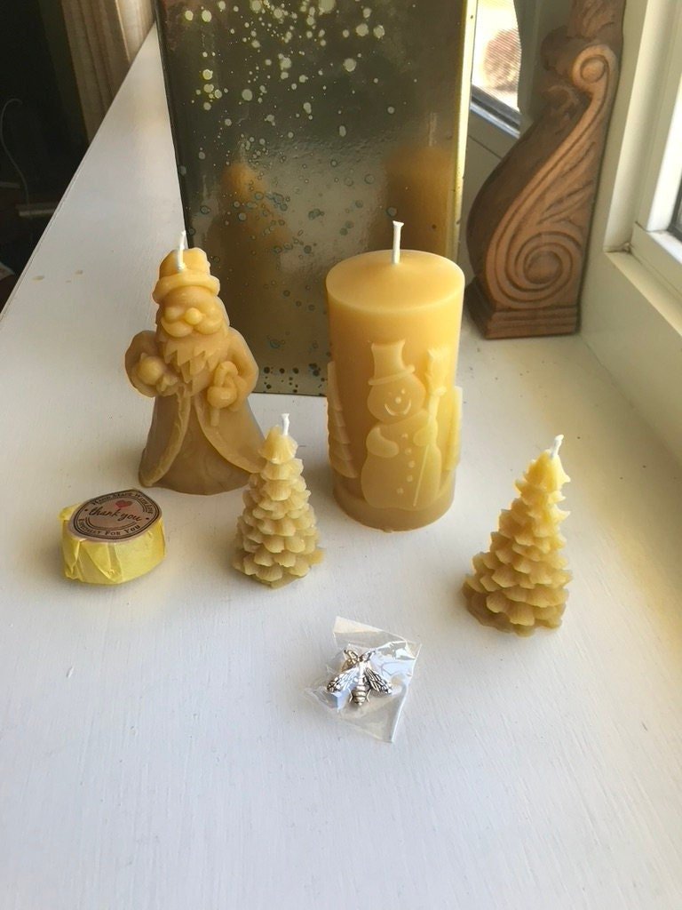 Christmas Beeswax Candle Gift Set