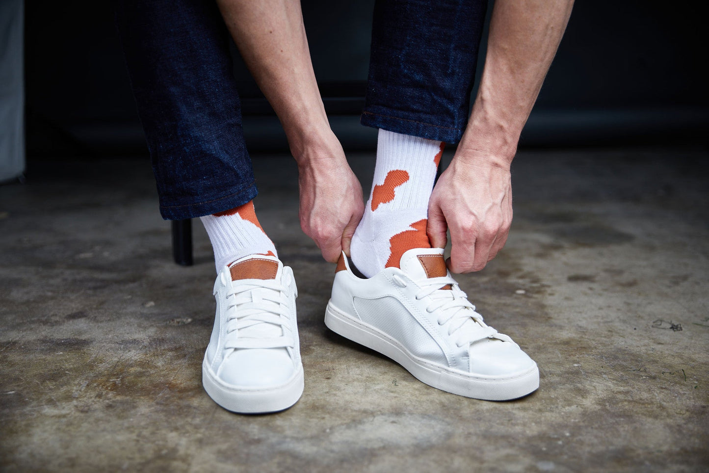 CiderOrange Cow Print Casual Socks