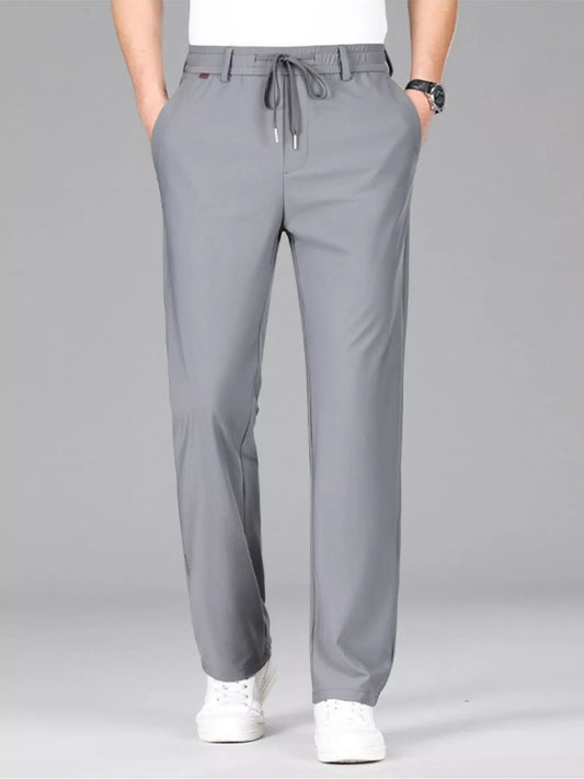 Men's Plus Size Lightweight Drawstring Casual Pants